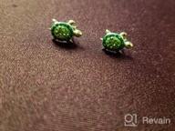 img 1 attached to 925 Sterling Silver Green Crystal Baby Sea Turtle Earring Set - Hypoallergenic Studs for Women, Girls & Kids, Rust-Proof with Free Gift Box for a Special Moment of Love review by Jonathan Robertson