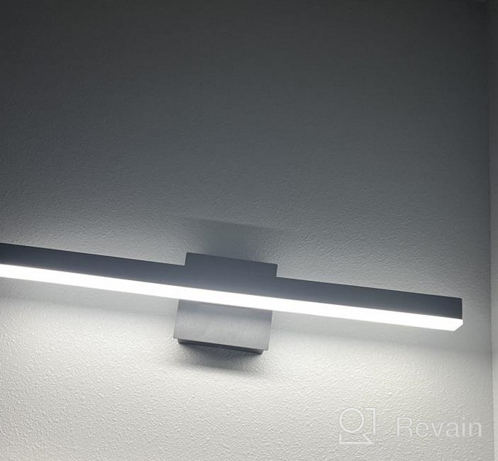 img 1 attached to Modern Black LED Bathroom Vanity Light Bar, 23.62 Inches, 18W 4000K, Joossnwell Wall Sconce Fixture review by Dana Schmidt