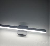 img 1 attached to Modern Black LED Bathroom Vanity Light Bar, 23.62 Inches, 18W 4000K, Joossnwell Wall Sconce Fixture review by Dana Schmidt