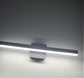 img 7 attached to Modern Black LED Bathroom Vanity Light Bar, 23.62 Inches, 18W 4000K, Joossnwell Wall Sconce Fixture