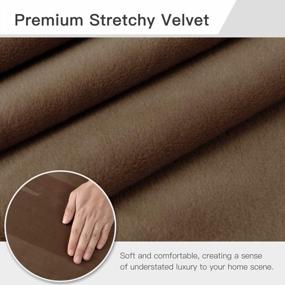 img 1 attached to Soft And Thick Velvet Loveseat Slipcover With Elastic Bottom For Living Room Furniture Protection - Stretchable Plush Sofa Cover For 2 Cushion Sofa, Washable, Fits 58 To 72 Inches, Camel