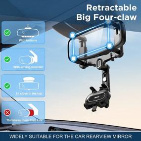 img 2 attached to 360° Rotatable And Retractable Car Phone Holder With Anti-Shake Design - Ideal For All Phones And Rearview Mirrors With Button - IPOW 2022 Upgrade