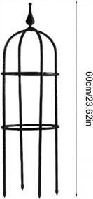 img 2 attached to 2Pcs Alapaste Garden Obelisk Trellis: Black Steel Climbing Frame For Outdoor Plants - Tall Tower Support For Vines, Roses And Flowers - Wrought Iron Metal Design For Optimal Garden Growth