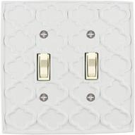 off white double switch electrical cover plate - meriville moroccan 2 toggle wallplate logo