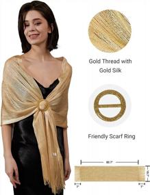 img 2 attached to Add Glamour To Your Evening Dress With MissShorthair Sparkly Shawls And Wraps - Perfect For Weddings And Parties!