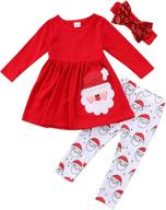 toddler christmas outfits clothes headband girls' clothing : leggings logo