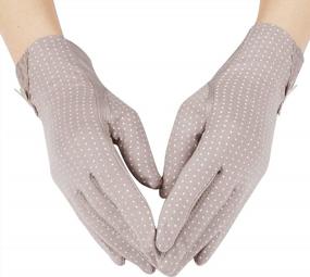 img 3 attached to UV Protection Cotton Driving Gloves For Women, Ideal For Outdoor Activities And Non-Slip Grip