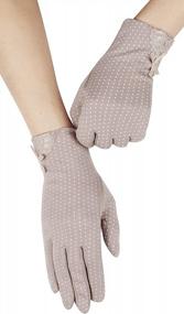 img 2 attached to UV Protection Cotton Driving Gloves For Women, Ideal For Outdoor Activities And Non-Slip Grip