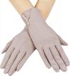 uv protection cotton driving gloves for women, ideal for outdoor activities and non-slip grip logo