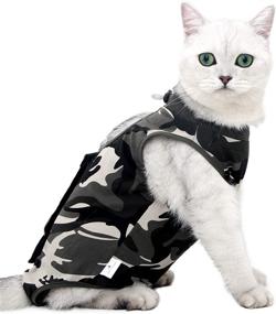 img 4 attached to 🐱 Professional Recovery Suit for Cats: Abdominal Wound and Skin Disease Care, E-Collar Alternative, Post-Surgery Clothing for Indoor Home Pets