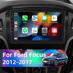 img 3 attached to Автомобильная стереосистема Podofo Android с CarPlay Android Auto для Ford Focus 2012-2017, 9-дюймовый емкостный сенсорный экран Автомобильное радио с GPS Bluetooth WiFi FM / RDS RCA USB Резервная камера Внешний микрофон SWC