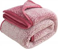 stay cozy and comfortable with emme fuzzy fleece warm blanket - ultra soft and reversible, lavender twin size blanket for couch and sofa logo