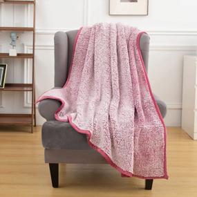 img 1 attached to Stay Cozy And Comfortable With EMME Fuzzy Fleece Warm Blanket - Ultra Soft And Reversible, Lavender Twin Size Blanket For Couch And Sofa