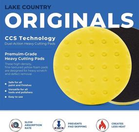 img 3 attached to 🔸 Enhance Your Polishing Process with Lake Country CCS Yellow Foam Cutting Pad, Hook-and-Loop Polishing Pad, 5.5