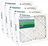 filterbuy 16x25x5 air filter merv 13 optimal defense (4-pack), pleated hvac ac furnace air filters replacement for honeywell return grille (actual size: 15.75 x 24.75 x 4.38 inches) logo