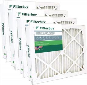 img 4 attached to Filterbuy 16X25X5 Air Filter MERV 13 Optimal Defense (4-Pack), Pleated HVAC AC Furnace Air Filters Replacement For Honeywell Return Grille (Actual Size: 15.75 X 24.75 X 4.38 Inches)