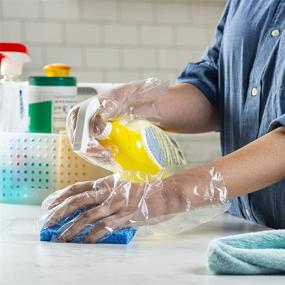 img 1 attached to 🧤 Durable Disposable Poly Plastic Gloves: Ideal for Cooking, Food Prep, and Food Service - Latex & Powder Free, One Size Fits Most