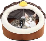 🐱 indoor cat beds - small dog bed with non-slip bottom, machine washable cat bed with waterproof base, cozy chick shape for enhanced sleep, soft pet sofa bed - large size logo