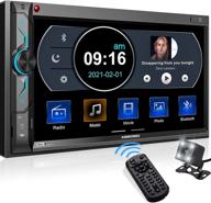 🚘 автомагнитола absoso double din с 7-дюймовым сенсорным hd-экраном - автомобильная мультимедиа-система с bluetooth аудио, возможностью громкой связи, phonelink, камерой заднего вида, usb/sd/aux-входами, am/fm радио и беспроводным пультом дистанционного управления логотип