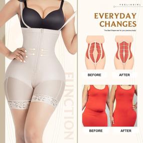 img 1 attached to Revamp Your Silhouette With FeelinGirl Seamless Body Shaper With Triple Control And Thigh Slimming Features!