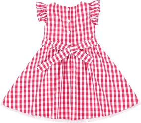 img 3 attached to 👗 Flofallzique Gingham Pockets Toddler Sundress for Girls' Clothing: Stunning and Stylish Dresses