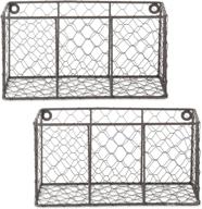 🐔 dii chicken wire collection: vintage grey farmhouse wall baskets - small basket логотип