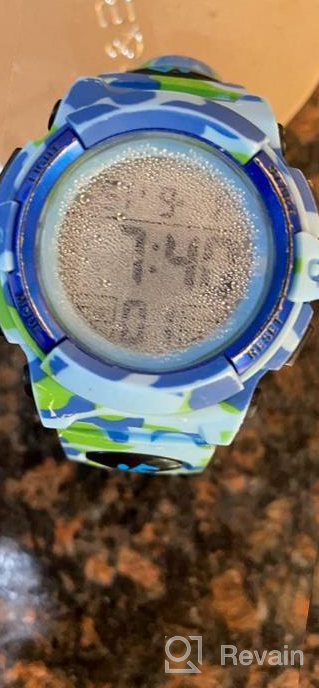 img 1 attached to Waterproof Kids Digital Sports Watch: 7 Colorful LED, Alarm, Stopwatch, Luminous Silicone Band review by Bill Roberts