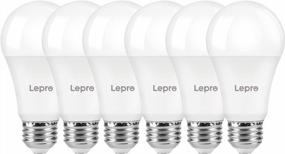 img 4 attached to Set Of 6 Lepro LED Light Bulbs With Dimmable 100 Watt Equivalent, 14W 1500LM Daylight White 5000K, A19 E26 Standard Medium Base, UL FCC Listed, Lifespan Of 15000 Hours