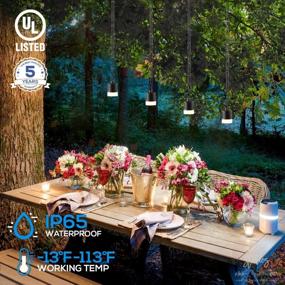 img 3 attached to Transform Your Outdoor Space With LEONLITE Low Voltage Hanging Tree Lights - Pack Of 4, IP65 Aluminum Design, UL Listed