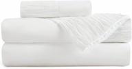 bedsure queen size white sheets - soft 1800 bed sheet set, 4 pieces queen size white sheet sets logo