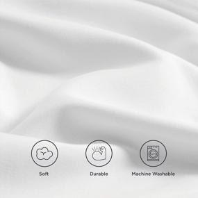 img 2 attached to BEDSURE Queen Size White Sheets - Soft 1800 Bed Sheet Set, 4 Pieces Queen Size White Sheet Sets
