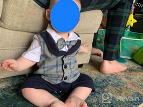 img 5 attached to 👶 Рубашка-жилетка с галстуком и смокингом для младенца мальчика HMD: Стильный комбинезон для вашего малыша