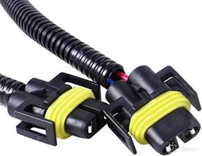 img 1 attached to 🚘 Enhanced H11 Fog Light Lamp Wiring Harness Sockets Wire Switch Kits for Ford, Infiniti, Honda, Lincoln, Nissan, Acura