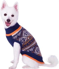 img 3 attached to 🐶 Свитер для собак Blueberry Pet Nordic Fair Isle Snowflake Interlock с соответствующим свитером для любителей животных