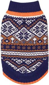 img 2 attached to 🐶 Свитер для собак Blueberry Pet Nordic Fair Isle Snowflake Interlock с соответствующим свитером для любителей животных