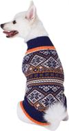 🐶 свитер для собак blueberry pet nordic fair isle snowflake interlock с соответствующим свитером для любителей животных логотип