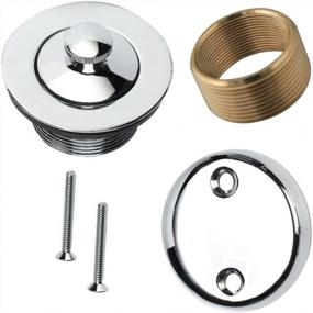 img 4 attached to All-In-One Brass Bathtub Drain Assembly With Chrome Finish - Perfect For Wholesale Plumbing Supplies