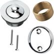 all-in-one brass bathtub drain assembly with chrome finish - perfect for wholesale plumbing supplies logo