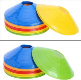 img 1 attached to 100 Pack BiAnYC Pro Disc Cones - Softer & Flexible For Soccer, Football And Other Games