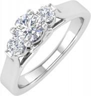 1/2 carat 3-stone diamond engagement ring in 14k gold logo