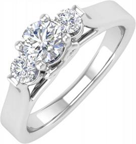 img 4 attached to 1/2 Carat 3-Stone Diamond Engagement Ring In 14K Gold