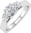 1/2 carat 3-stone diamond engagement ring in 14k gold logo