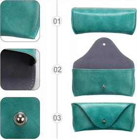 img 3 attached to Travel In Style With The Portable Leather Glasses Case: Eyewear Protection For Men And Women On-The-Go!