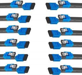 img 4 attached to Pack Of 12 BENFEI SATA Cable III 6Gbps With Locking Latch - 18 Inch Data Cables For Fast And Reliable Transfer Of SATA HDD, SSD, CD Driver Or CD Writer