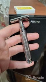img 10 attached to 🪒 T-Blade MUHLE Elongated Handle: Traditional Chrome Closed Comb Safety Razor - Silver