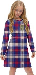 img 2 attached to BesserBay Christmas Sleeve Crewneck Pocket Girls' Clothing : Dresses