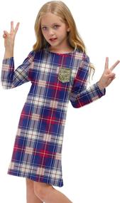 img 3 attached to BesserBay Christmas Sleeve Crewneck Pocket Girls' Clothing : Dresses