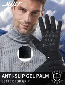 img 1 attached to 🧤 Stay Warm and Gripped with MAJCF Weather Thermal Anti Slip Running Men's Gloves & Mittens