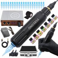 complete yuelong machine pen kit with 20pcs cartridge accessories and power supply - black case included! logo