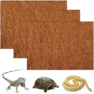 legigo 3-pack natural coconut fiber reptile carpet mat: premium terrarium substrate liner for bearded dragons, lizards, snakes, turtles, bunnies, iguanas, geckos логотип